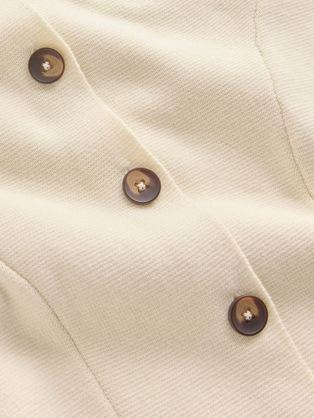 Boden Joanna Fitted Knit Jacket 6 NWT Button Front White Cream Tailored Cotton - Picture 6 of 12